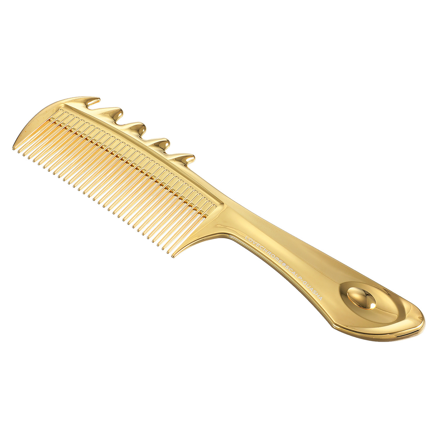 日本の先端技術と職人技 なめらかなくし通りの 艶やか美髪コーム ラブクロム Ｋ２４　ＰＧ スカルプカッサ ＜ゴールド＞