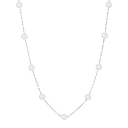 ペレフェリーク シルバー ベビー淡水パール ステーションネックレス