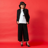 ミニマライズプラス 立体感のあるレース使いで 甘さの中に シャープさが光る モードなパンツ