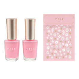 エリィ こだわりのきらめきカラー 爪の補修＆保湿ケア お湯で簡単オフ 新ネイル美容液 デビュー２本特別セット
