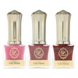 リリーグレイス 除光液不要で簡単オフ！ ウォーターネイル ローズレッドセレクト ３色セット