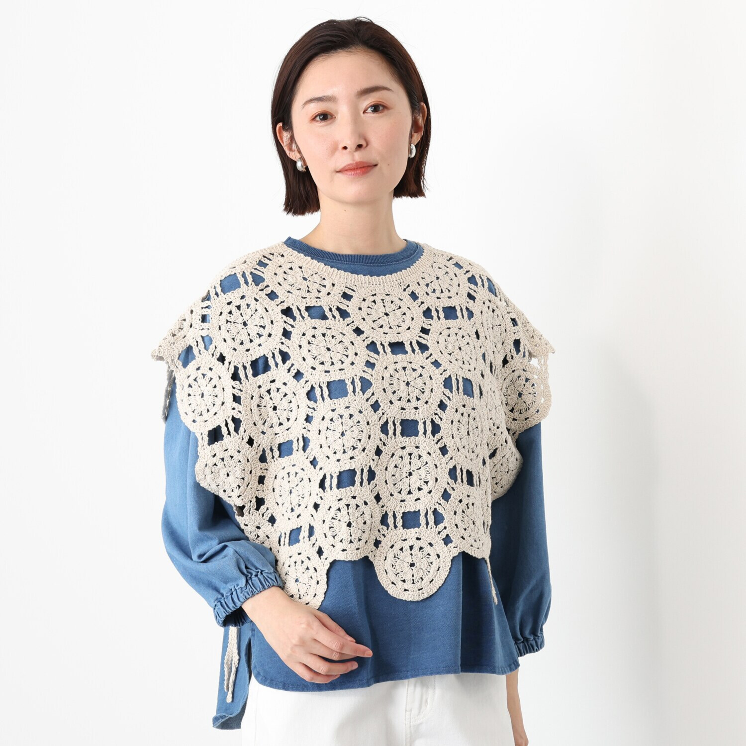 エムエムオー クロシェ風柄編 ２ウェイベスト