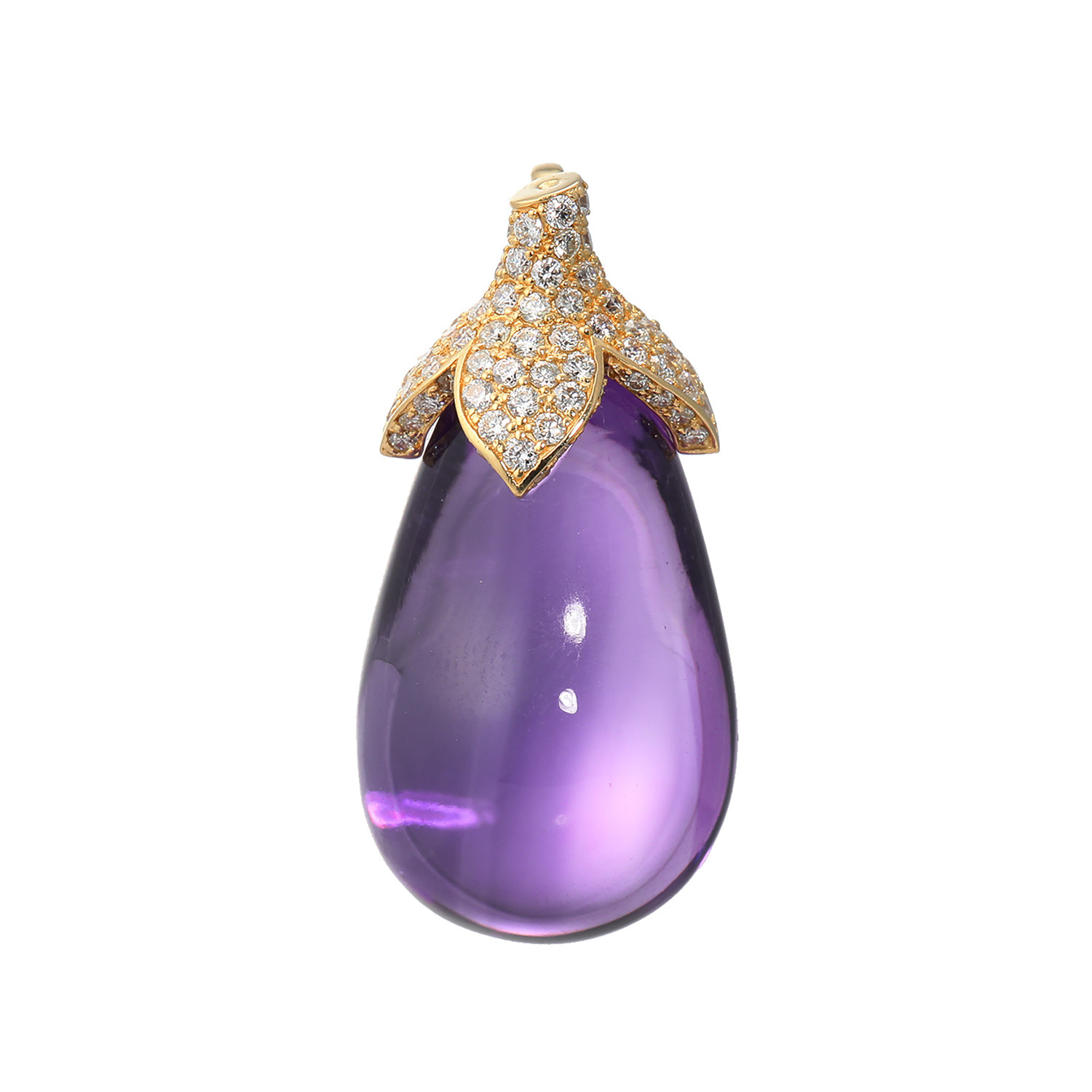サープライズ １８Ｋ アメシスト＆ ダイヤモンド ペンダントトップ