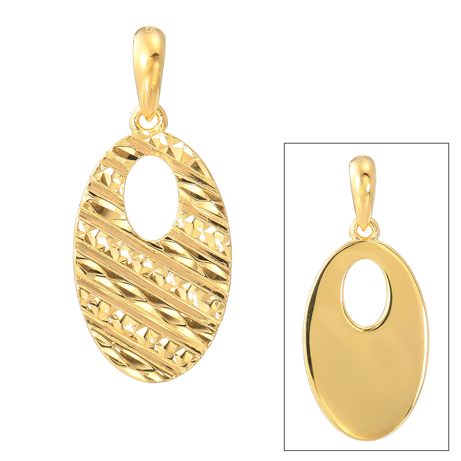 ファシーノアルジェント シルバー ミックスカット リバーシブル ペンダントトップ