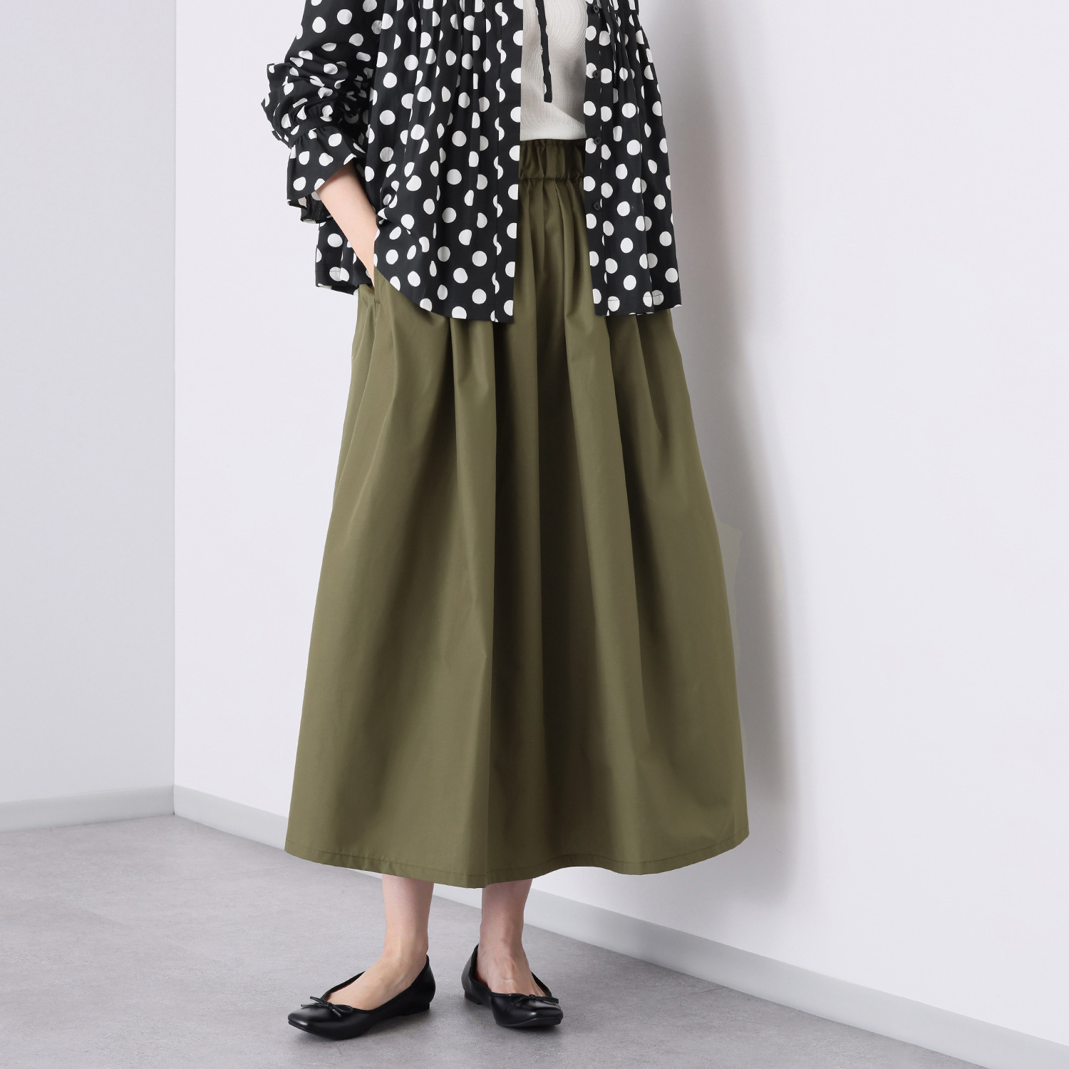 トレ パリジャン タック＆ギャザー マキシスカート- ショップチャンネル