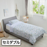 ｎｉｓｈｉｋａｗａ オールコットン 抗菌　リバーシブル やわらか水洗い キルトケット ＜セミダブル＞