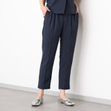 Ｓ３５７プラス 小柄さんのための 上品見え イージー テーパードパンツ