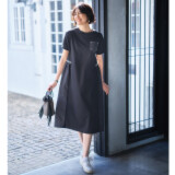 スタイル・ラヴィー 接触冷感 テープ＆ ポケットアクセント ガーリー＆スタイリッシュ ワンピース