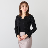 クリス・セリーン セラミックパール 立体リブ変化編 カーディガン