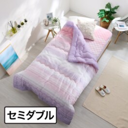 モリリン サラッと涼やか肌触り しじら織 肌掛けふとん＆敷きパッドセット ＜セミダブル＞
