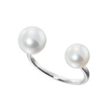 ペルラモーダ シルバー 国産無調色越物 ナチュラルブルーグレー アコヤパール フォークリング