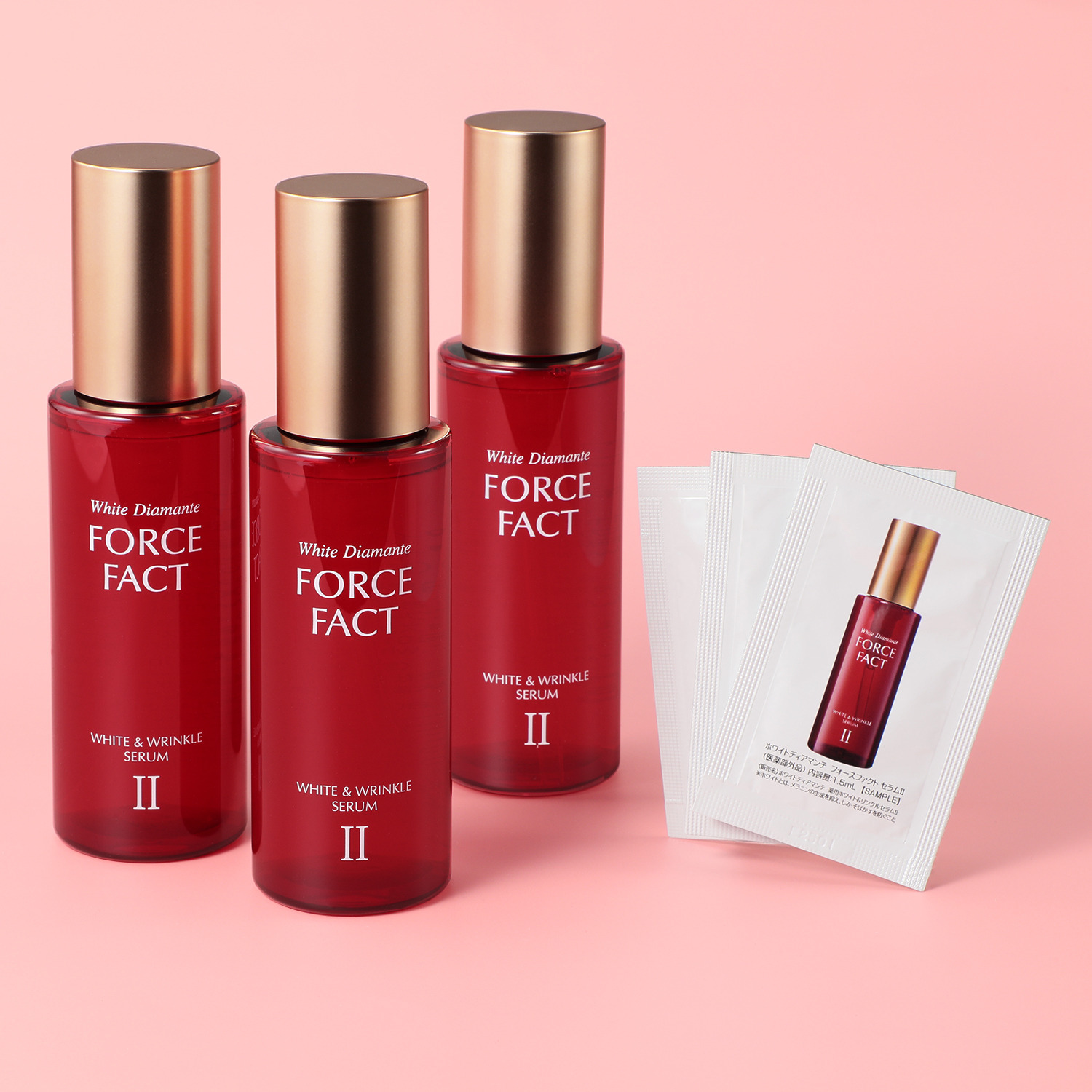 ホワイトディアマンテ 薬用ホワイト＆ リンクルセラムＩＩ “フォースファクト 　セラムＩＩ” ３本増量セット