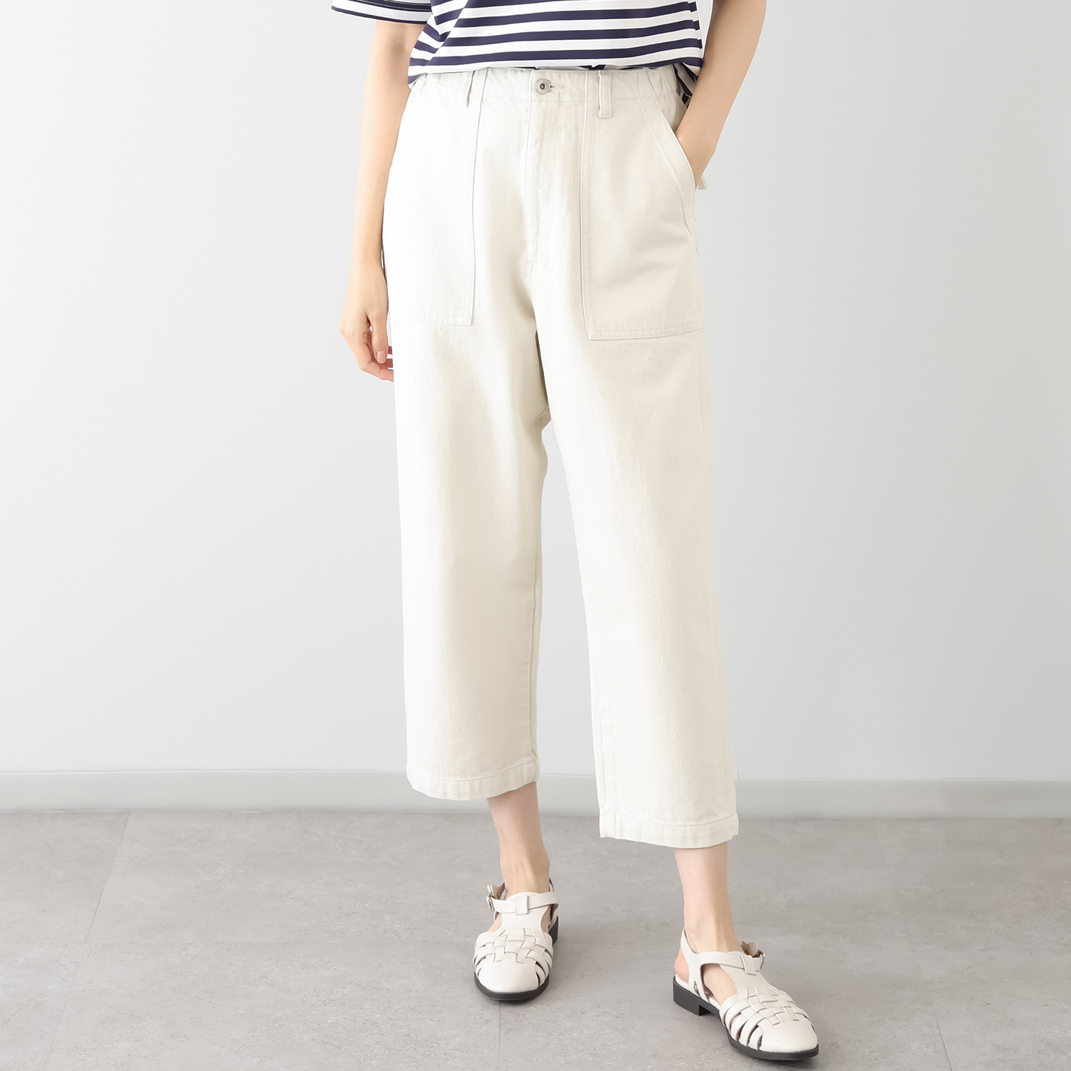 紺屋イチガントウキョウ ライトオンスデニム ベイカーパンツ