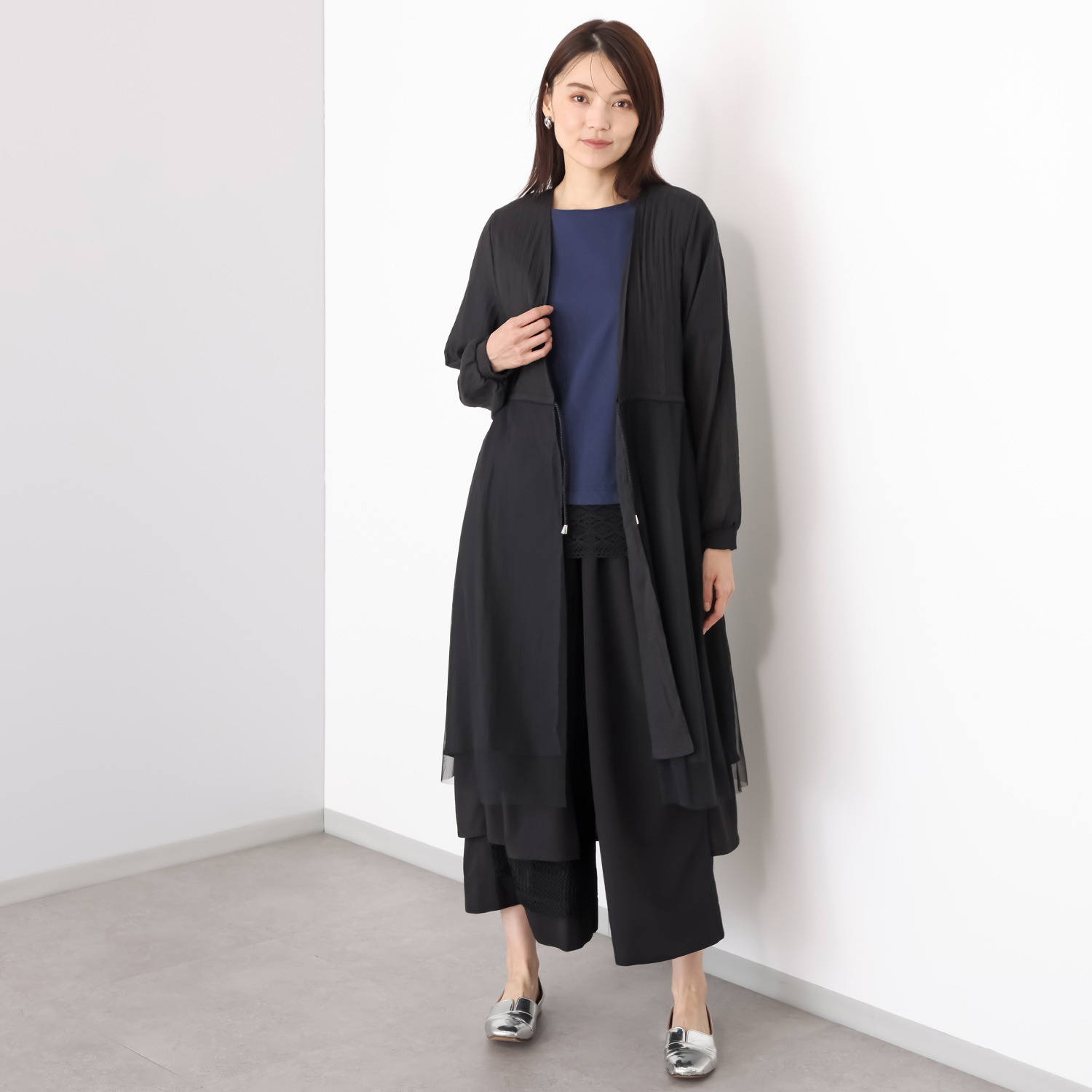 ラブソル エアリーワッシャー ロングカーディガン