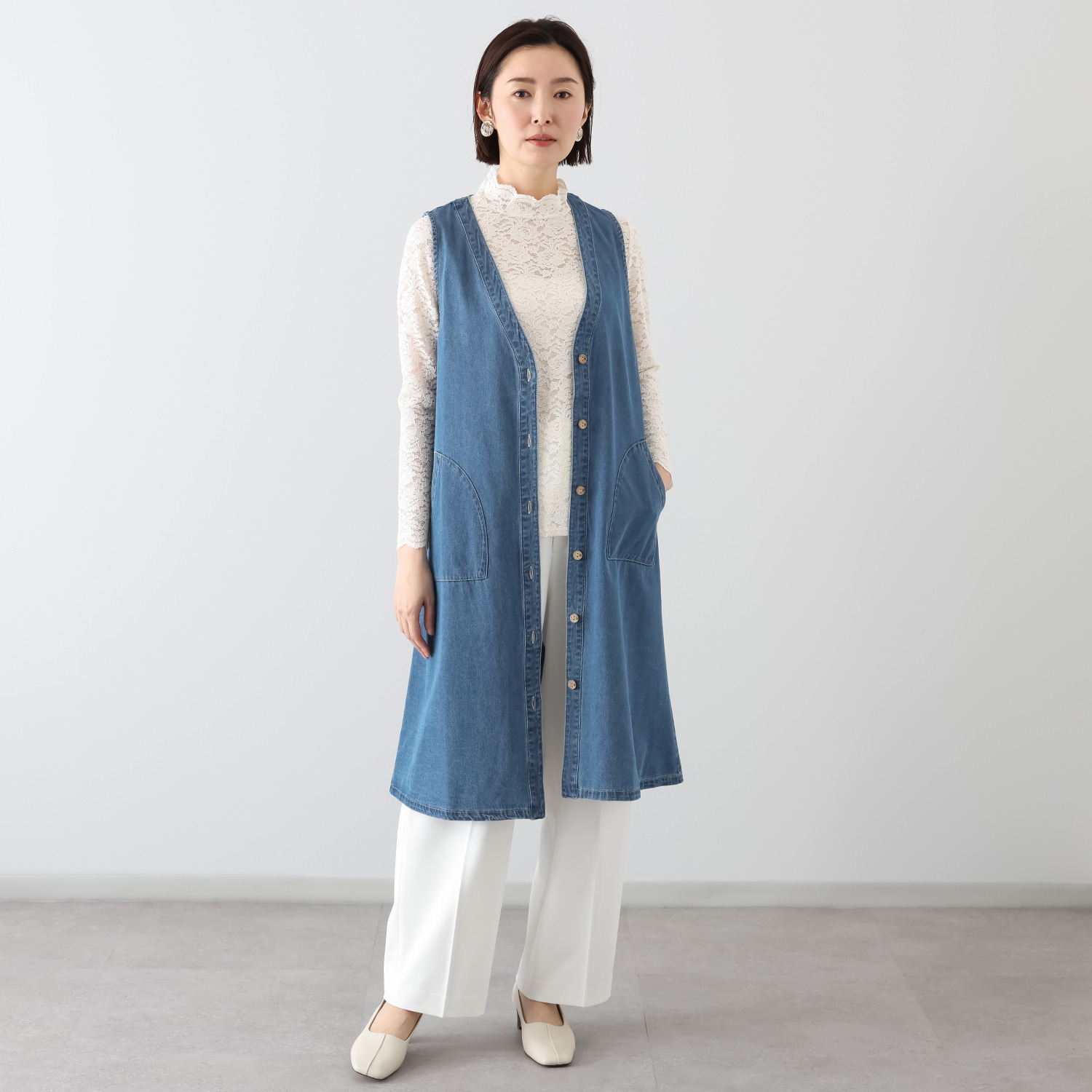 ダジュール デニム ロングジレ