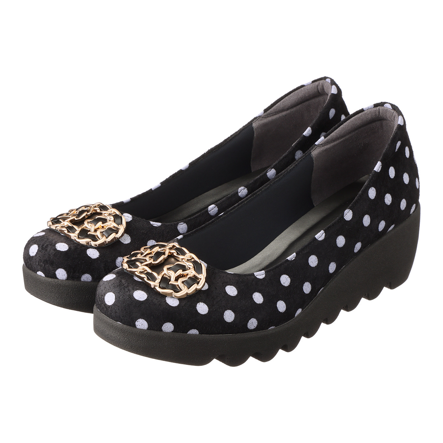 ヒルズアヴェニュー ＜日本製＞ レザー バックルデザイン ウェーブ