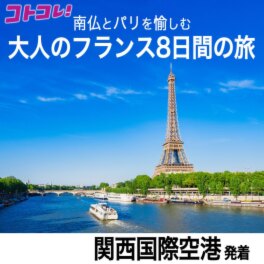 大人時間を愉しむ 癒しの南仏ニース＆ 花の都パリをめぐる フランス８日間 “関西国際空港発着 　２名１室”