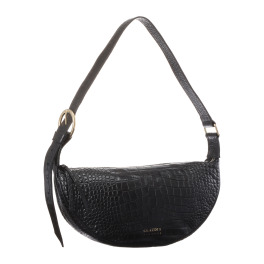 クラウディア ＜イタリア製＞ ソフトカーフレザー クロコダイル型押し ワンハンドルバッグ