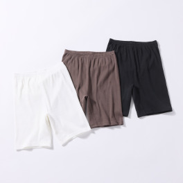 ジュエル オーガニックコットン混 ストレッチリブ編 三分丈ボトム３枚セット