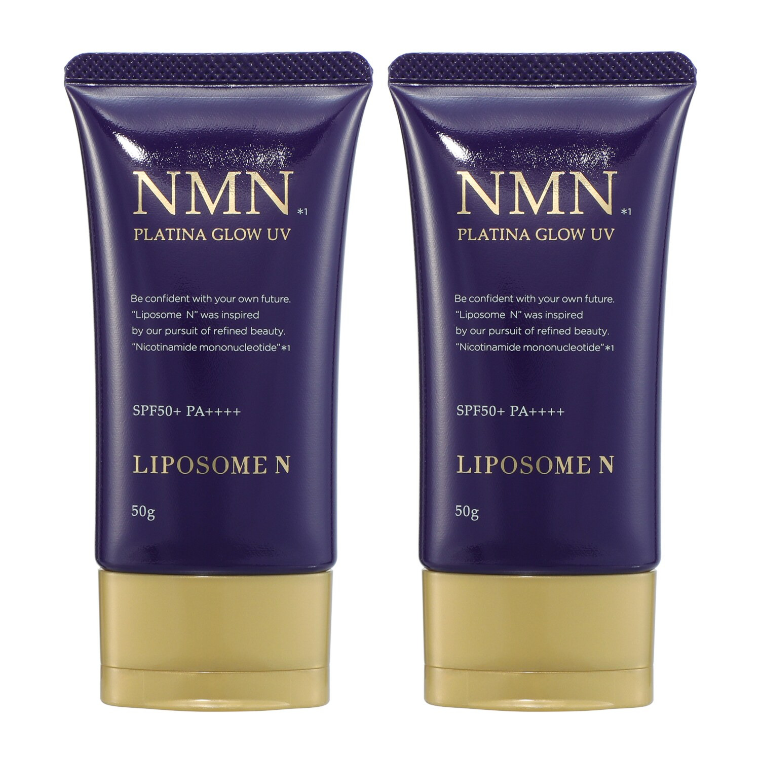 先端成分ＮＭＮ（ニコチン アミドモノヌクレオチド） 配合！ハリツヤ潤いケア＆ ＵＶカット リポソームＮ プラチナグロウ　ＵＶ デビュー２本セット