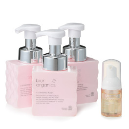 ビオール　オーガニクス エコサートコスモス オーガニック認証取得 美容成分１００％配合 ホイップ クレンジングソープ ＶＣＥＸ　ロゼ＆ネロリ ３本増量セット