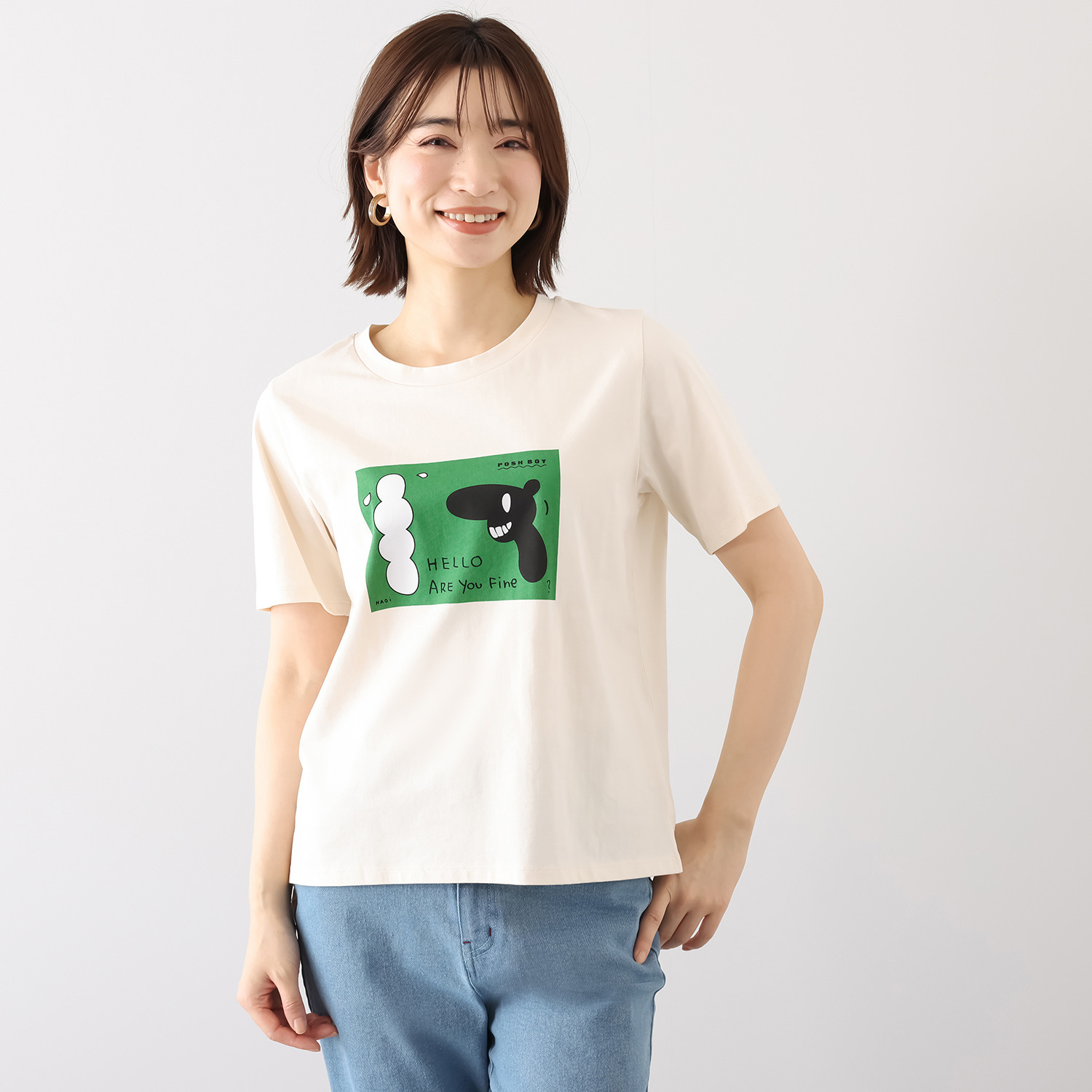 ポッシュボーイ コットン１００％ アートグラフィック プリントプルオーバー