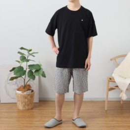 ナルエー オーバーＴシャツ＆ 綿混シャーリングボイル ハーフパンツ ＜メンズ＞
