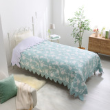 ラ・コトンメルル 綿が気持ちいい マスカットスカラップ キルトマルチカバー ＜１９０×２７０ｃｍ＞