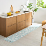 ラ・コトンメルル 綿が気持ちいい マスカットスカラップ キルトロングマット ＜５０×２４０ｃｍ＞