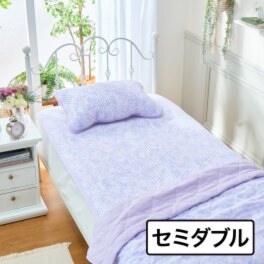 ｎｉｓｈｉｋａｗａ オンザガーゼ コットン ポコポコ敷きパッド 抗菌シート入り ＜セミダブル＞