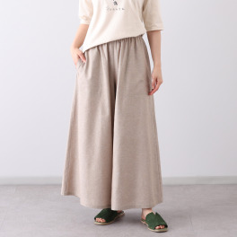 ハヤマ　ブリーズ 先染め ワイドパンツ