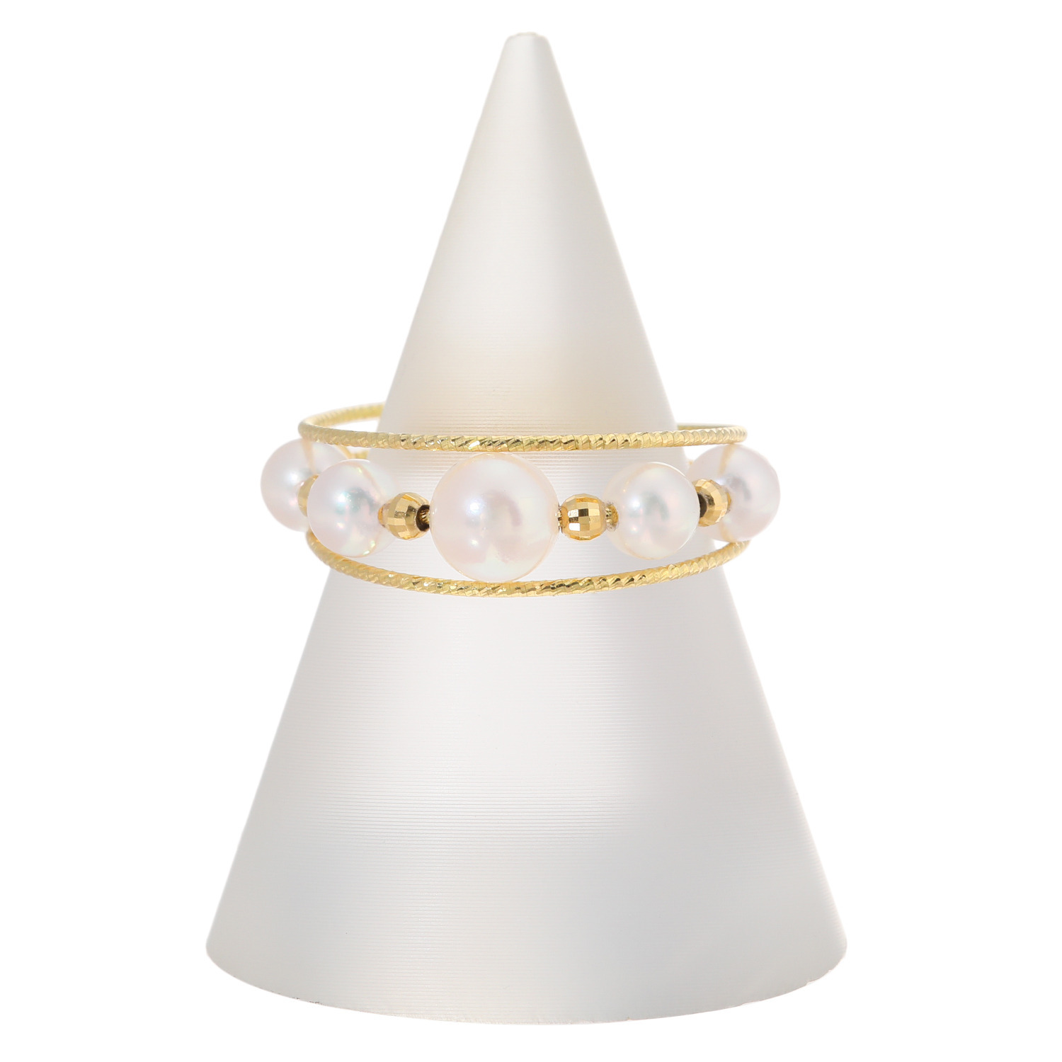 宇和海パール １８Ｋ 宇和海産越物＆国産 ベビーアコヤパール 形状記憶リング