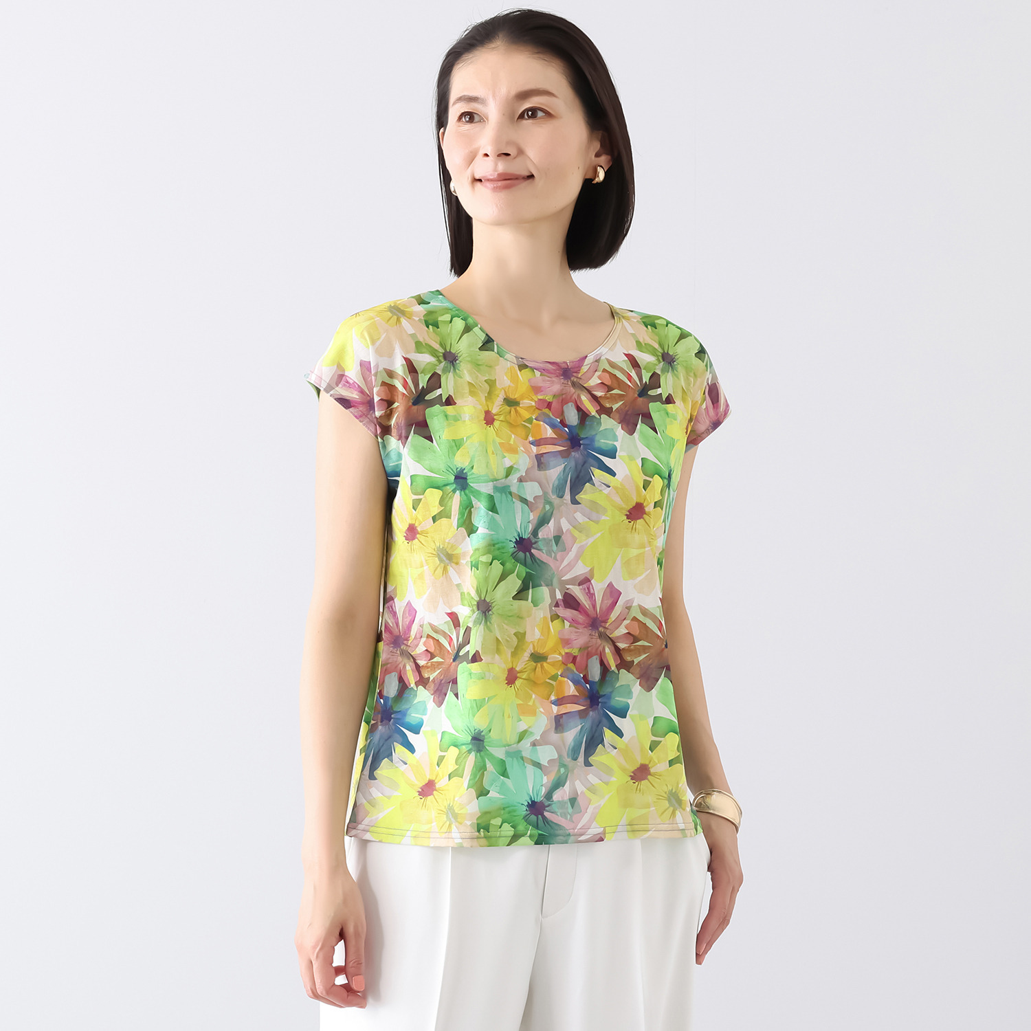 ダジュール ジャガード柄プリント プルオーバー