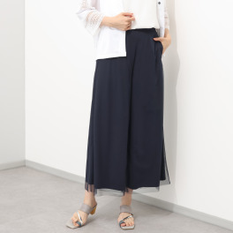 メゾン馬里邑 接触冷感 チュールドッキング ポンチローマ パンツ