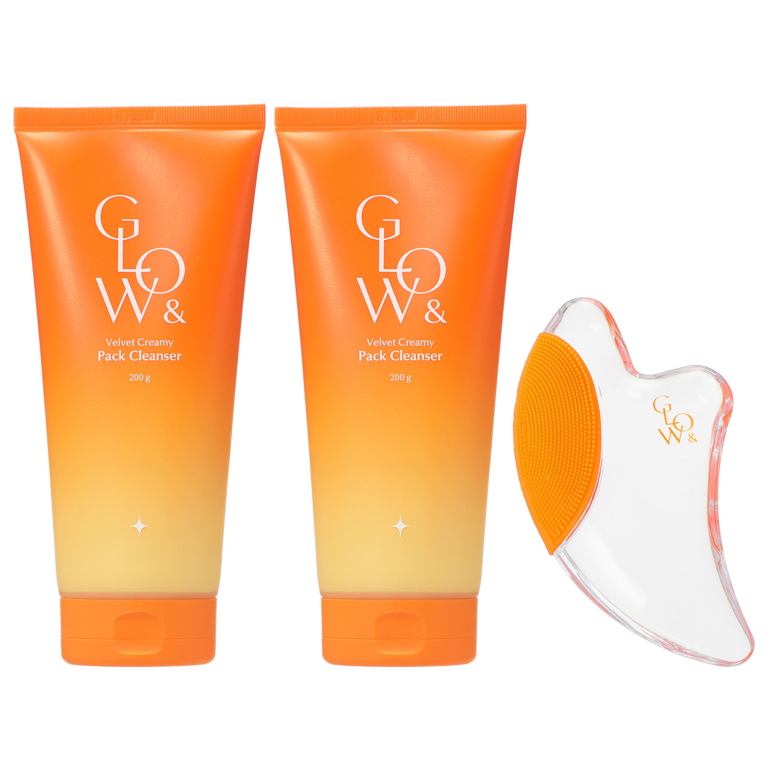 グロウェン ベルベット質感の洗い心地 洗顔とパックの同時ケアで 素肌を端正に整える ベルベット　クリーミー パック　クレンザー デビュー２本特別セット