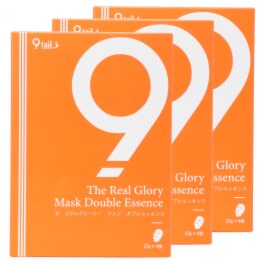 ナインテイルズ 一枚で顔から首まで！ ハリツヤキメの集中ケア ザ　リアルグローリー マスクダブルエッセンス ３箱セット