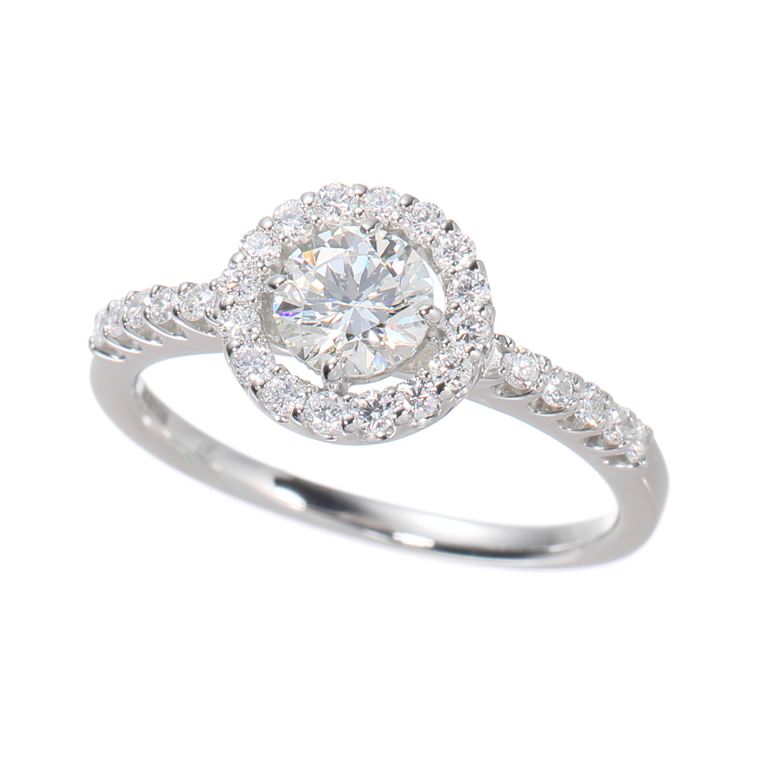 フロムアントワープ プラチナ９５０ 中石０．５カラットＵＰ トリプルエクセレント ダイヤモンド 取り巻きリング ＜ＧＩＡ鑑定書付＞