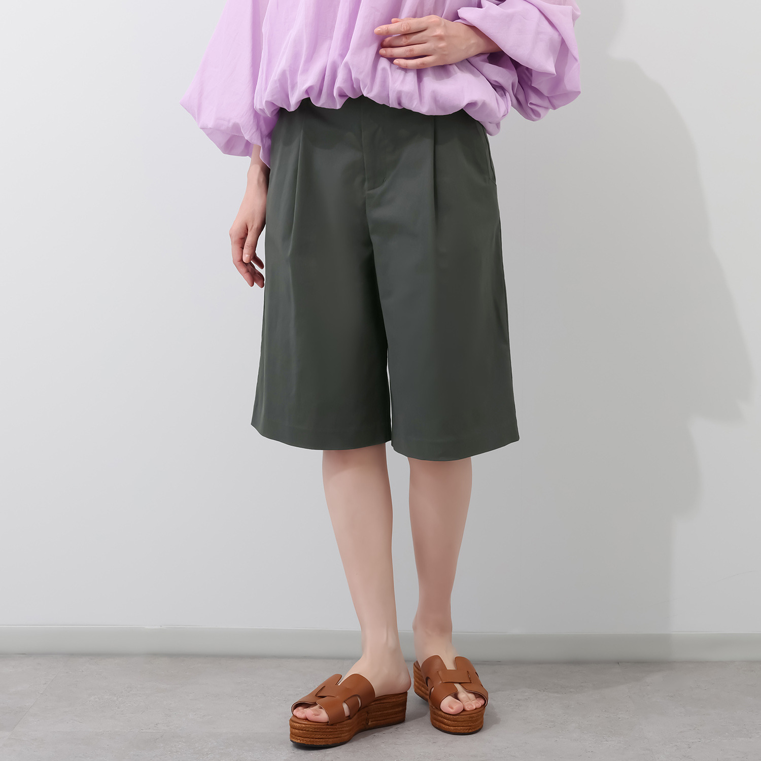 プリモヴァローレ ストレッチツイル ハーフパンツ