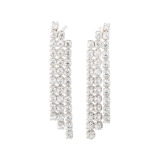 ブリランテステッラ シルバー ＣＺ フリンジ グラデーションライン ピアス