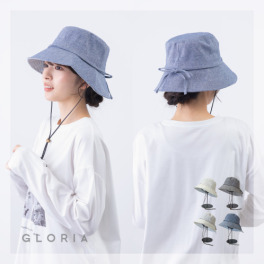 かわいい雑貨屋さん グロリア ＵＶカット ブリム裏柄付ハット