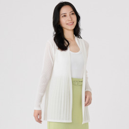 ダジュール プリーツデザイン カーディガン
