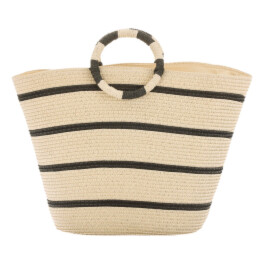 モッテ ブレード編み ストライプ かごバッグ