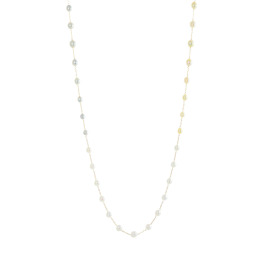 ペルラジオーネ １４Ｋ 無調色ベビーアコヤパール マルチカラー ステーションネックレス