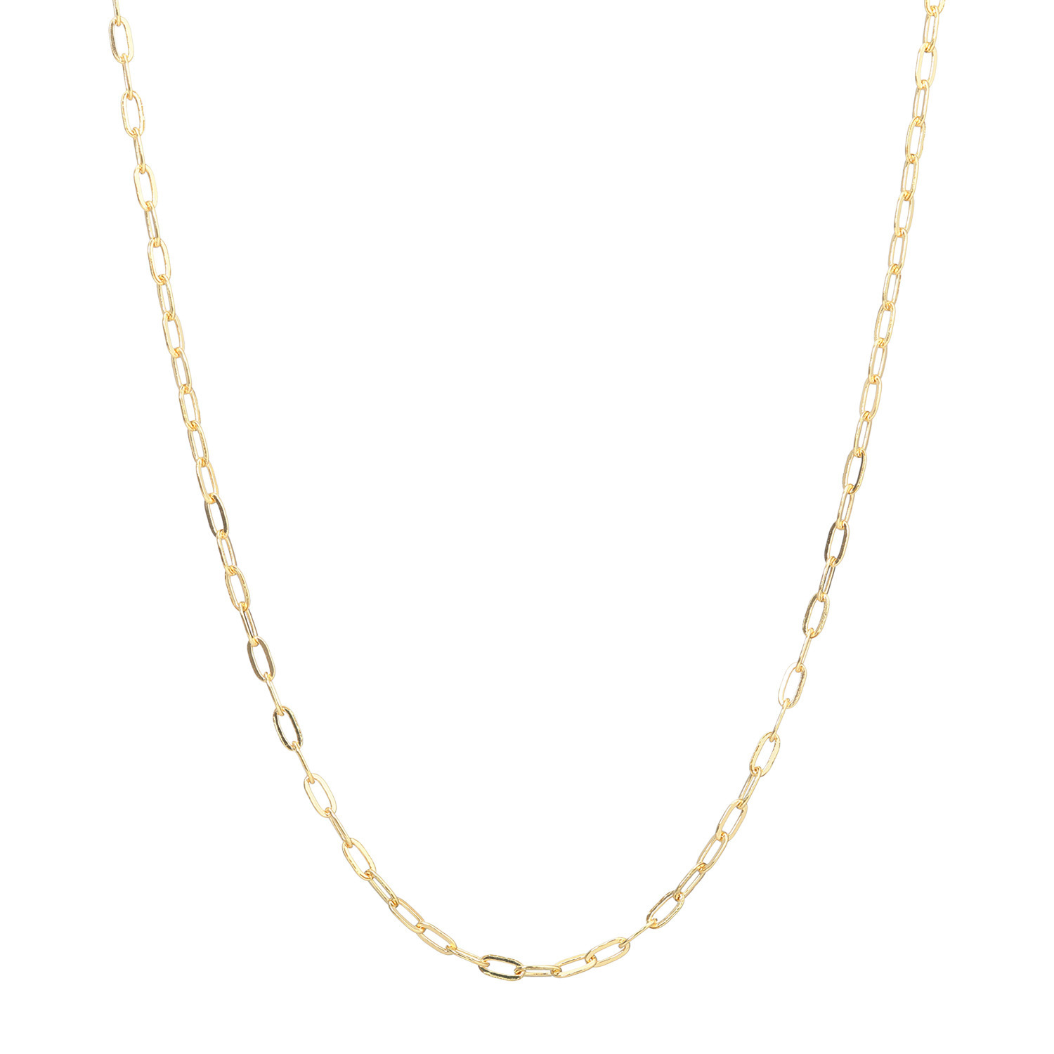 ジュウ １８Ｋ ペーパークリップ チェーンネックレス