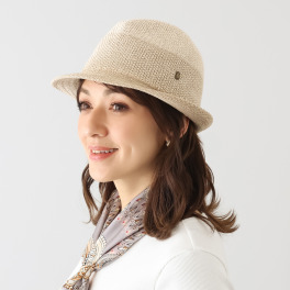 ベル・モード リネン使いの グラデーションハット