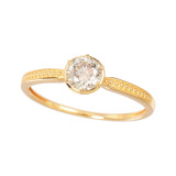 レステクール １８Ｋ ０．５カラットＵＰ シャンパンカラー ダイヤモンド リング