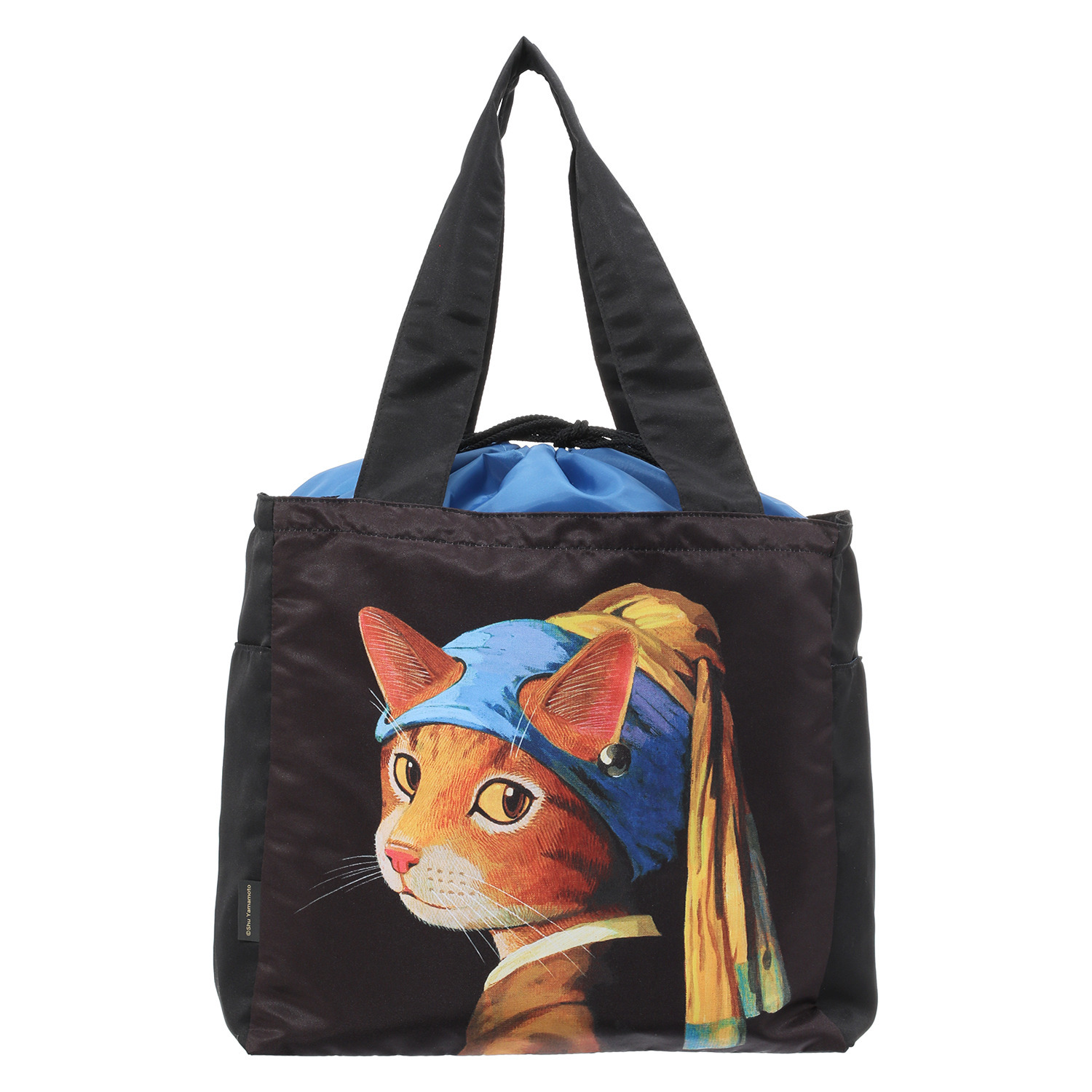 キャットアート ポケッタブル ショッピングトートバッグ- ショップ