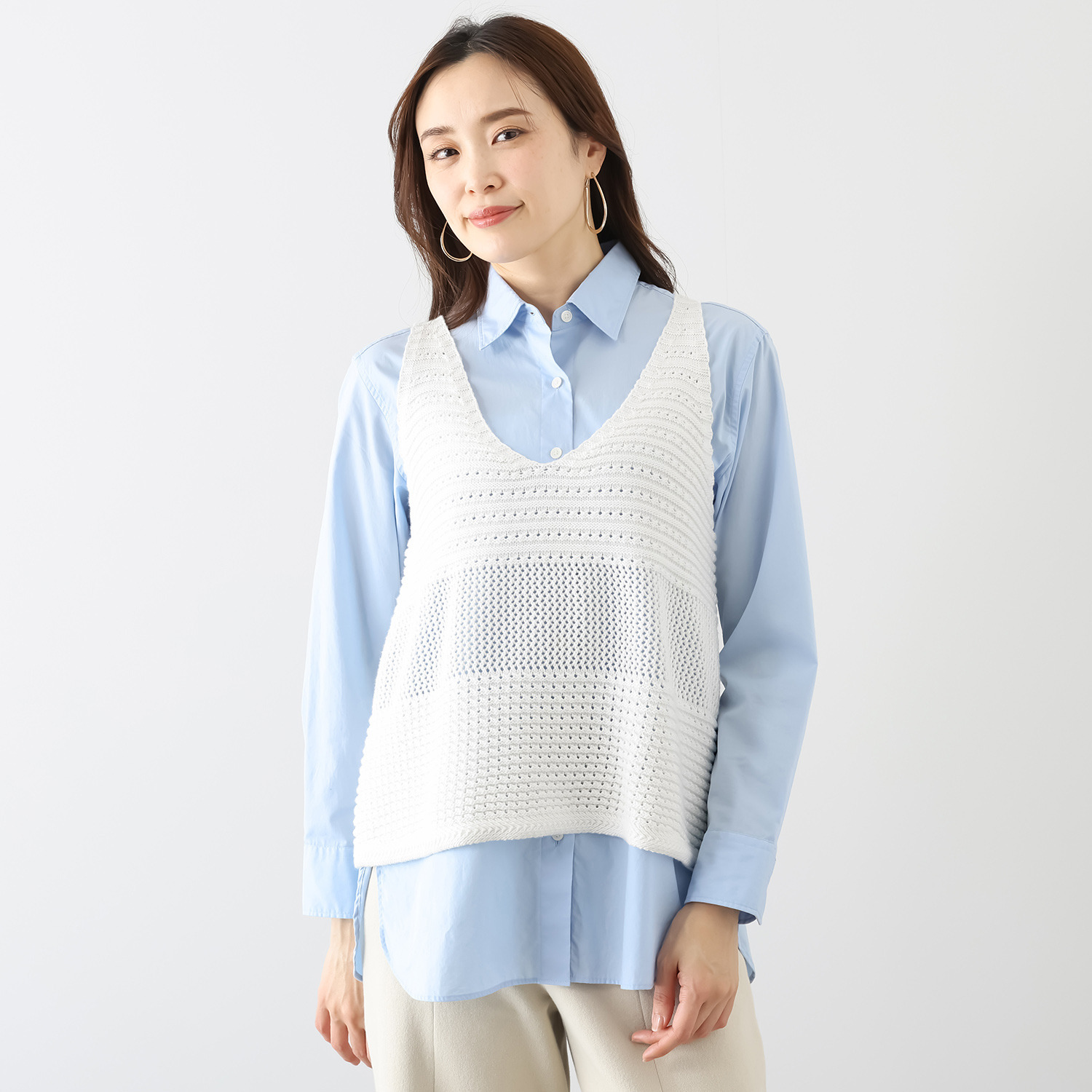 スピンブルー イタリアMTB社製 エーゲ海コットン 透かし編地変化