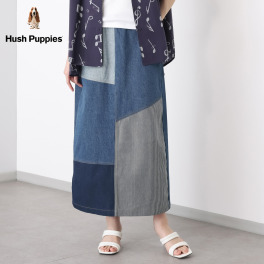 ハッシュパピー デニムパッチワーク スカート