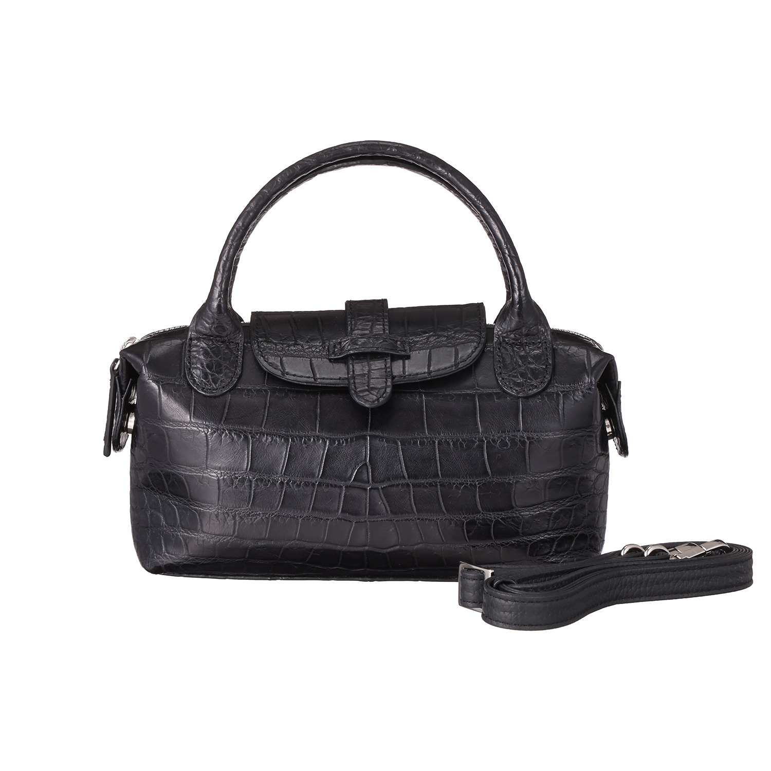 マットクロコダイル コンパクト２ウェイバッグ